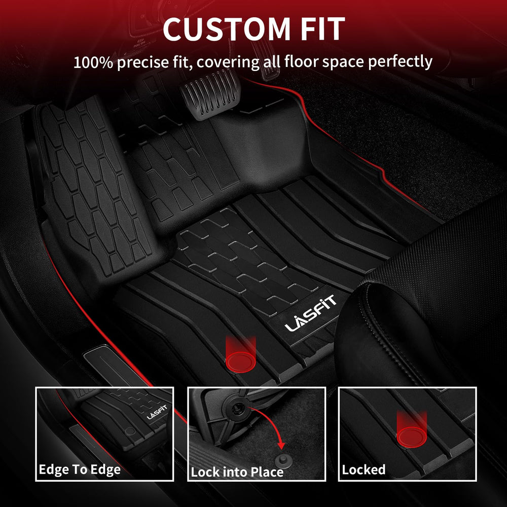 LASFIT Lincoln Continental second-row left mat cushions passengers with durable protection.