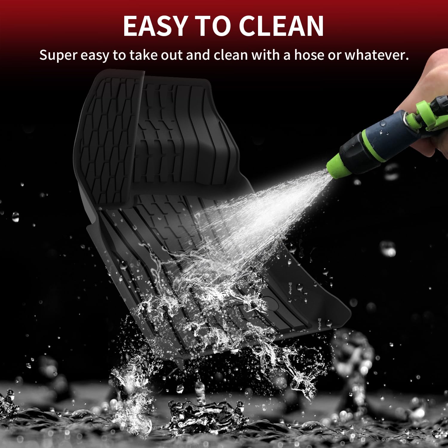 LASFIT TPE material floor mats deliver soft touch and durability.