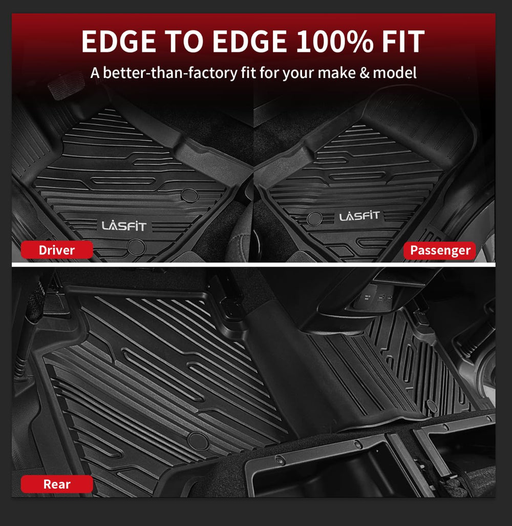 LASFIT raised edges guard against dirt and spills in any season.