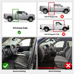 LASFIT Ram 2500/3500 second row floor mats shield floors from mud and spills.