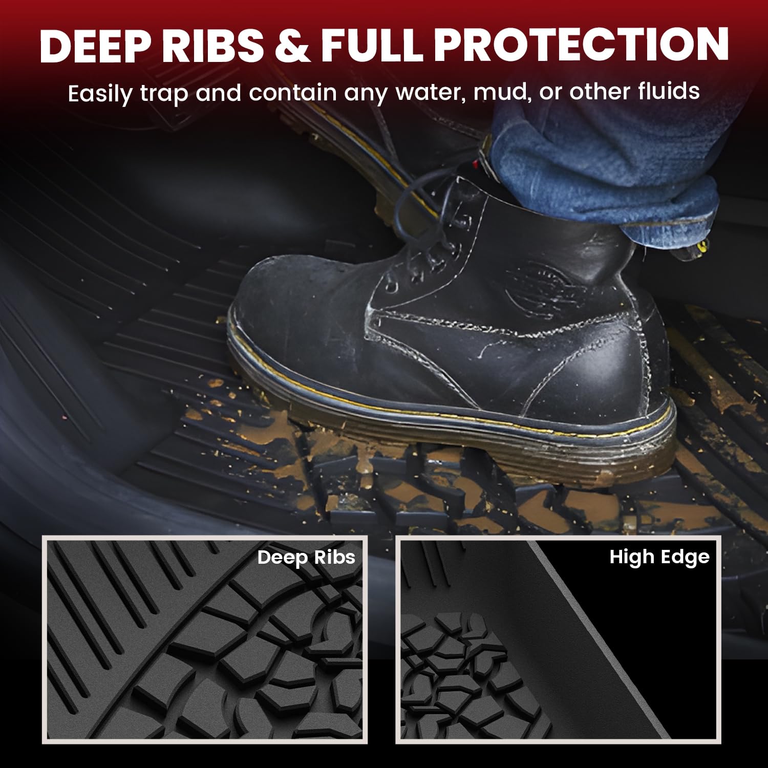LASFIT all-weather floor mats offer soft-touch feel and easy maintenance