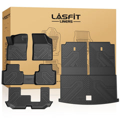LASFIT VW Atlas front row floor mats show full coverage and spill resistance