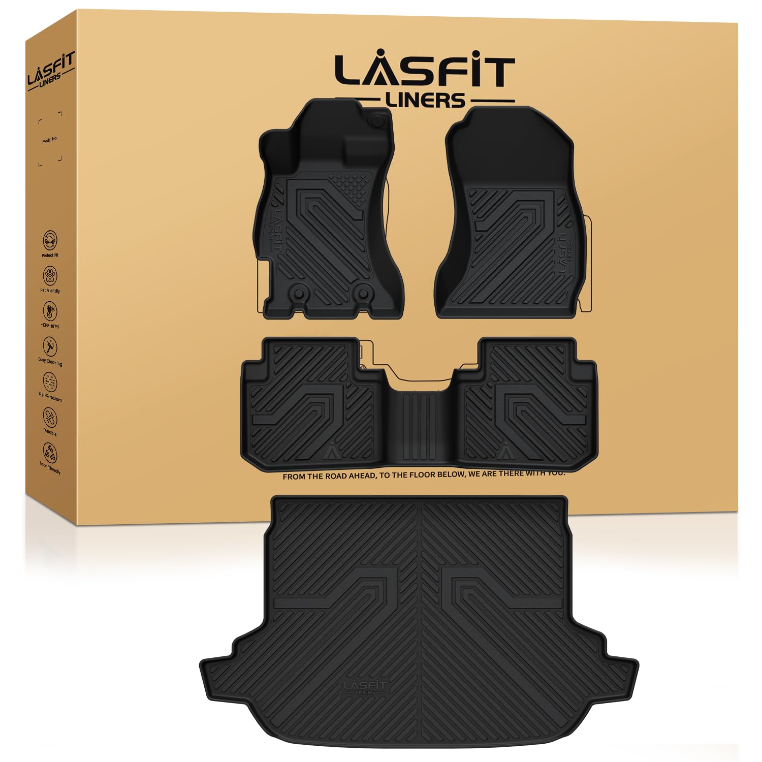 LASFIT Forester floor mats front row provide full coverage and easy cleaning