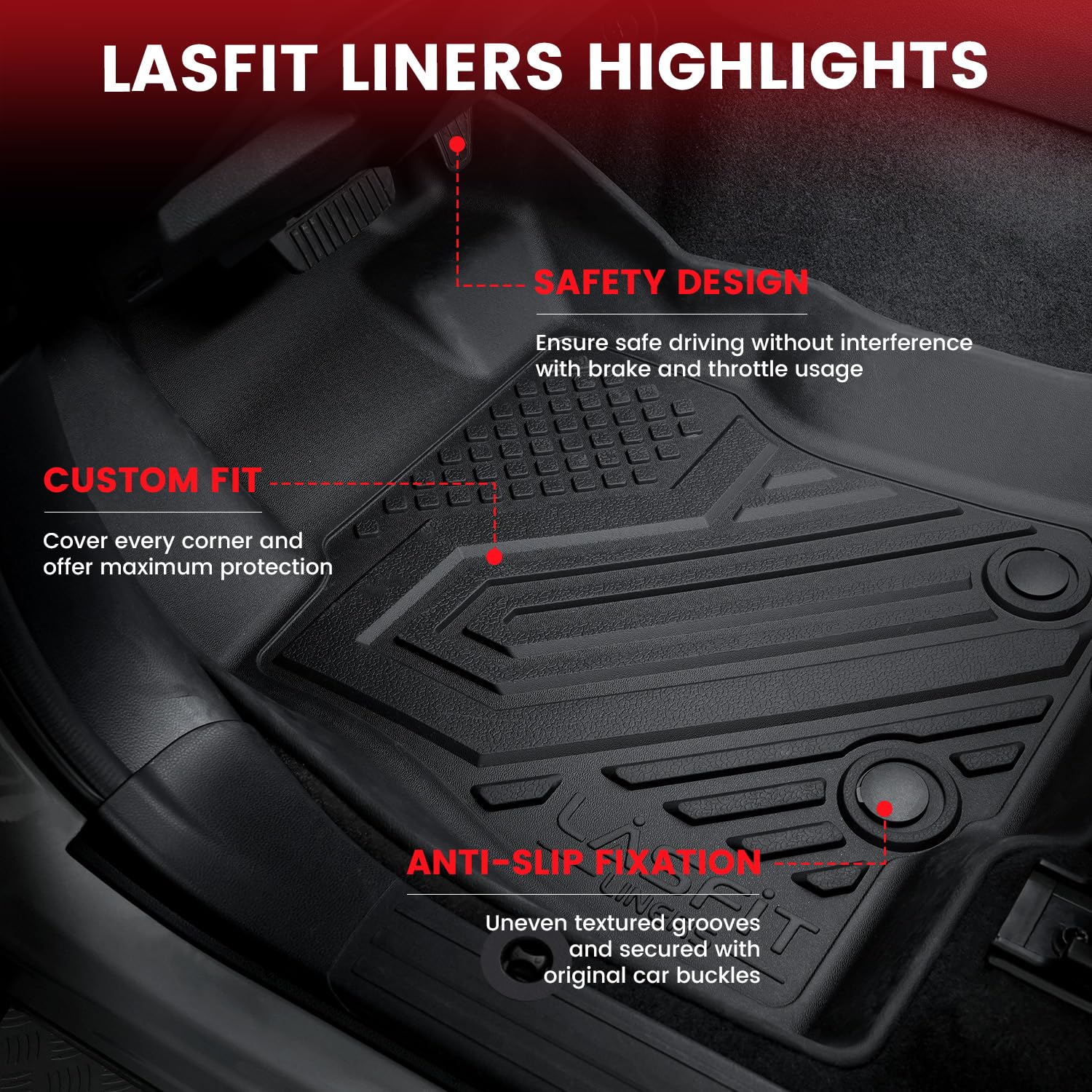 LASFIT Forester trunk mat – cargo area protection from moisture
