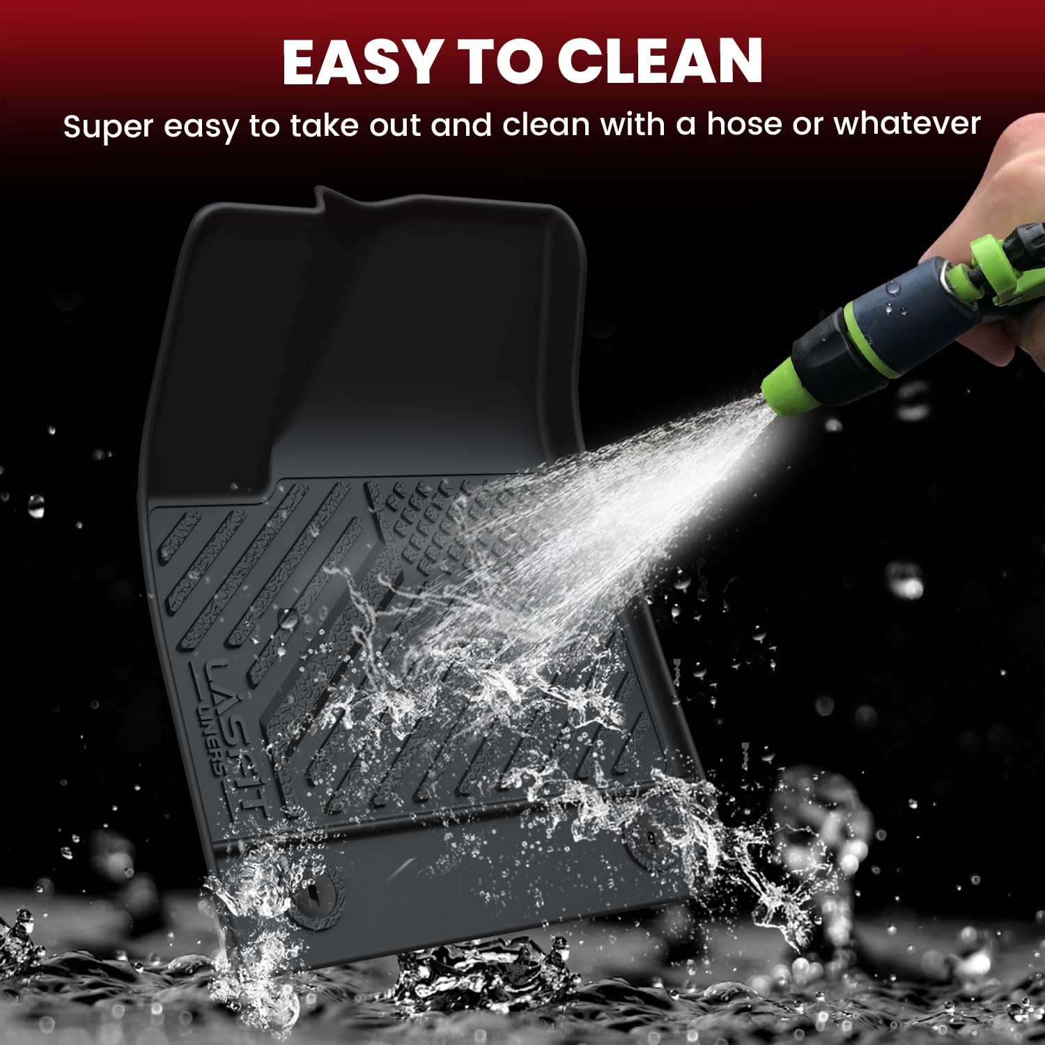 LASFIT mats easy to clean after a spill in Ioniq 5