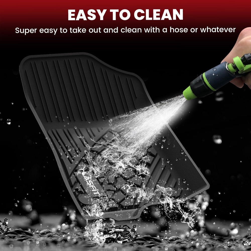 LASFIT floor liner with subwoofer clearance protects under-seat area