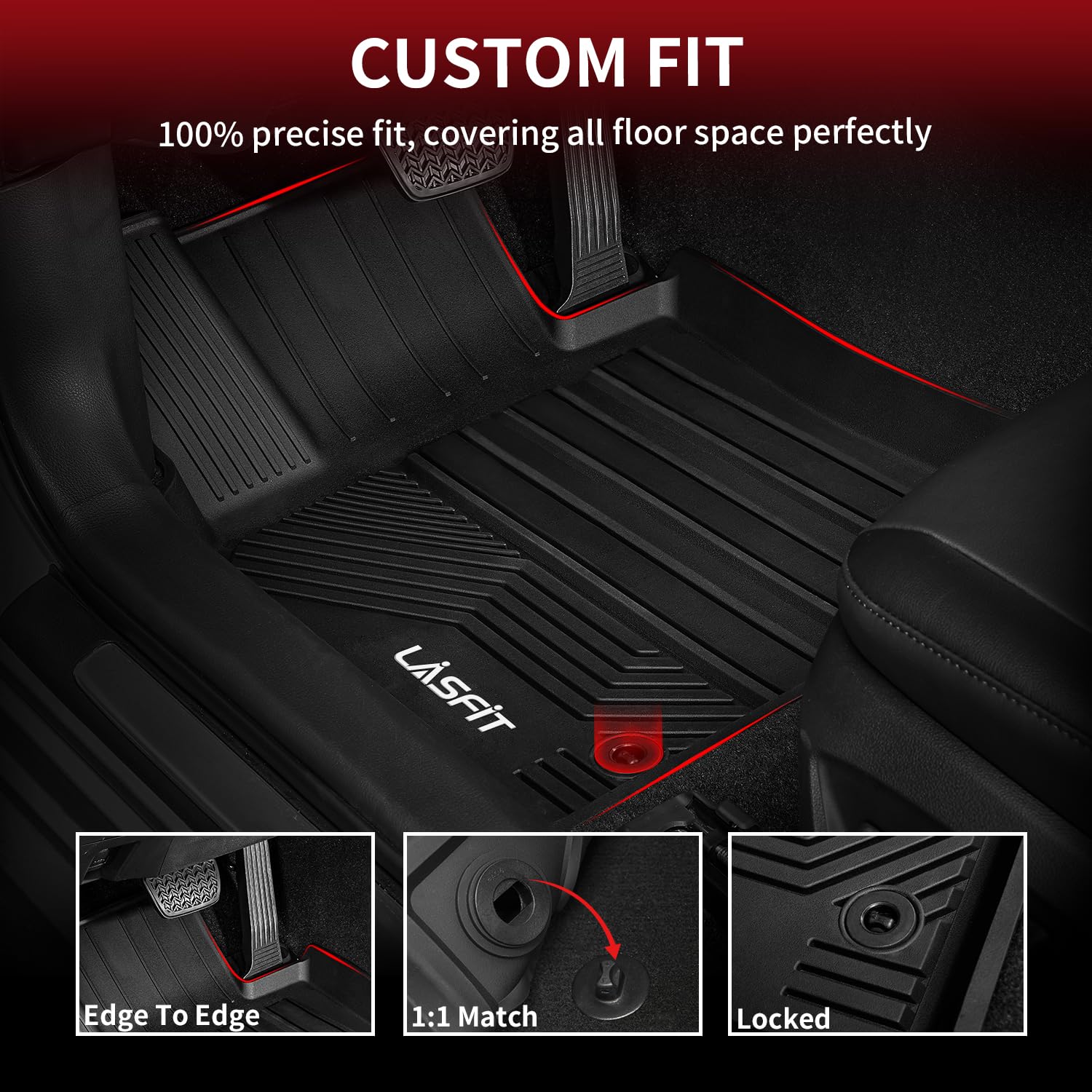 LASFIT Lexus GX460 2014-2023 1st-row mats safeguard the cabin from spills.