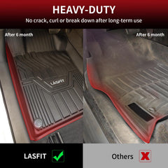 LASFIT raised-edge mats contain spills and debris on Rogue interior