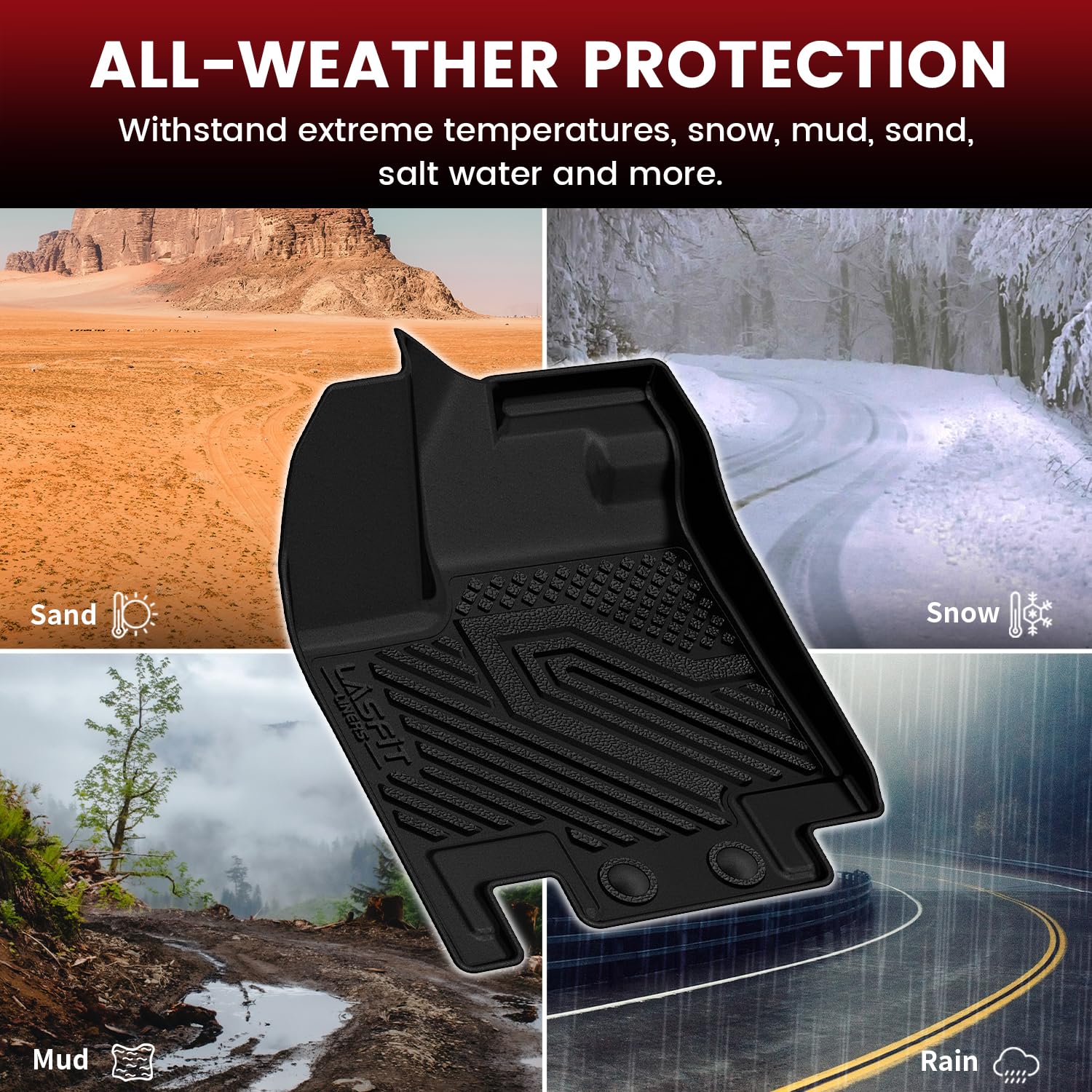 LASFIT Pathfinder premium-TPE mats offer soft touch and long-lasting performance.