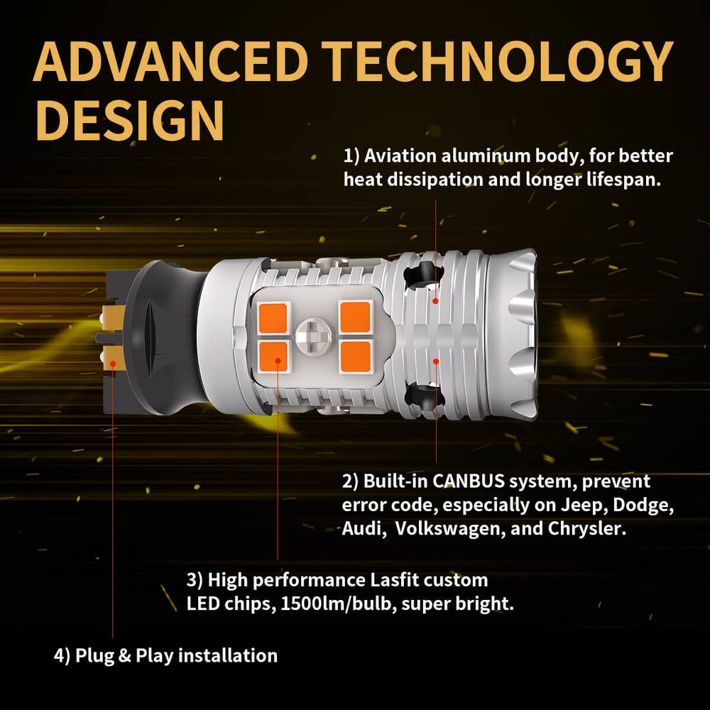 LASFIT PWY24W bright amber glow enhances signaling visibility