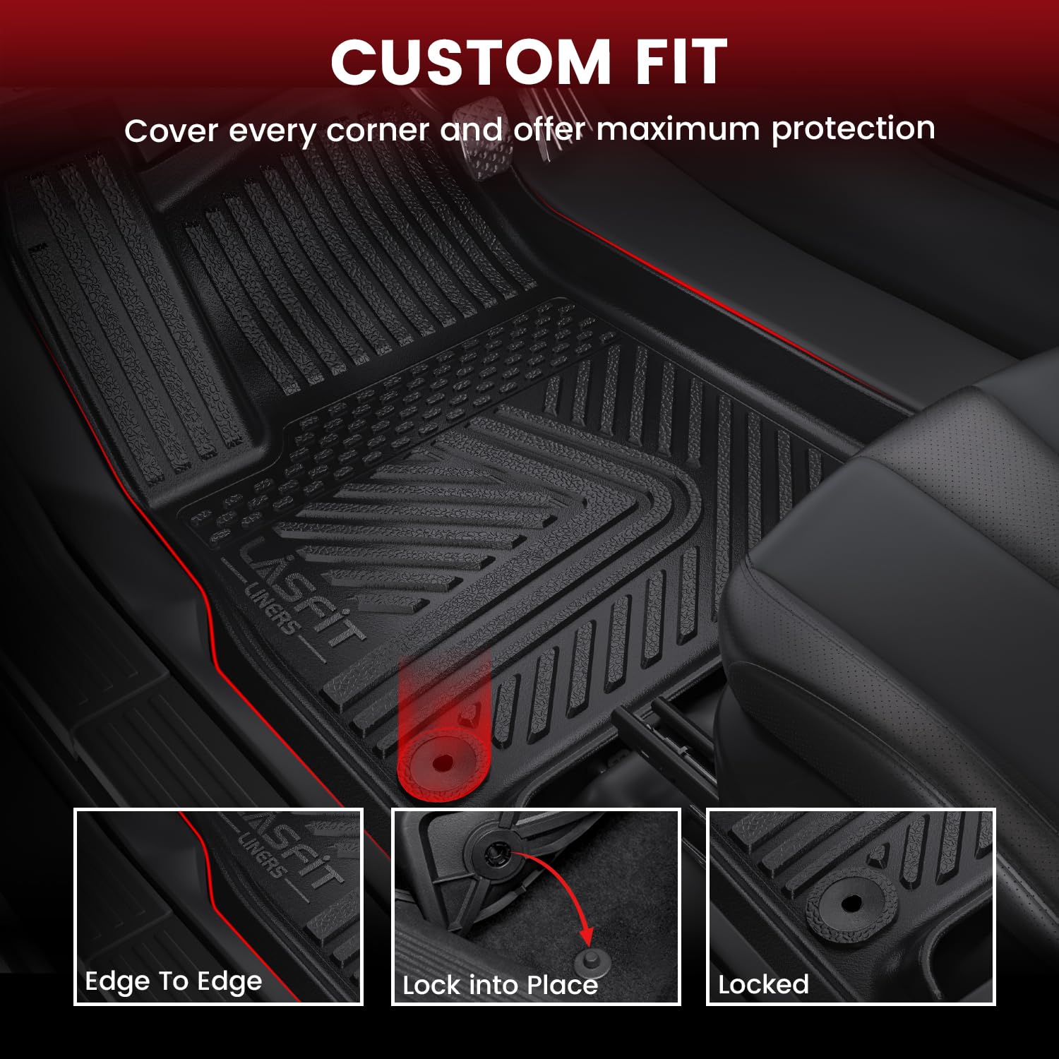 LASFIT Rivian R1S all-weather protection shielding interior from elements.