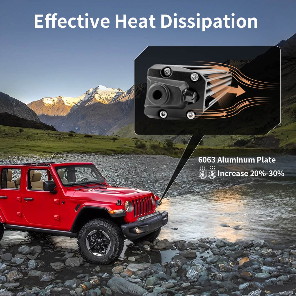 LASFIT spot and flood beam provides versatile off-road illumination.
