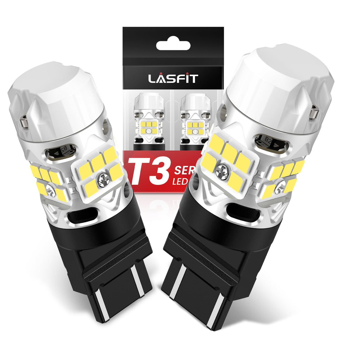 LASFIT T3 WT21W reverse light with Ford Maverick front view showing bright illumination