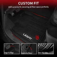 LASFIT Toyota Tundra CrewMax rear mats shield cabin floors after muddy days