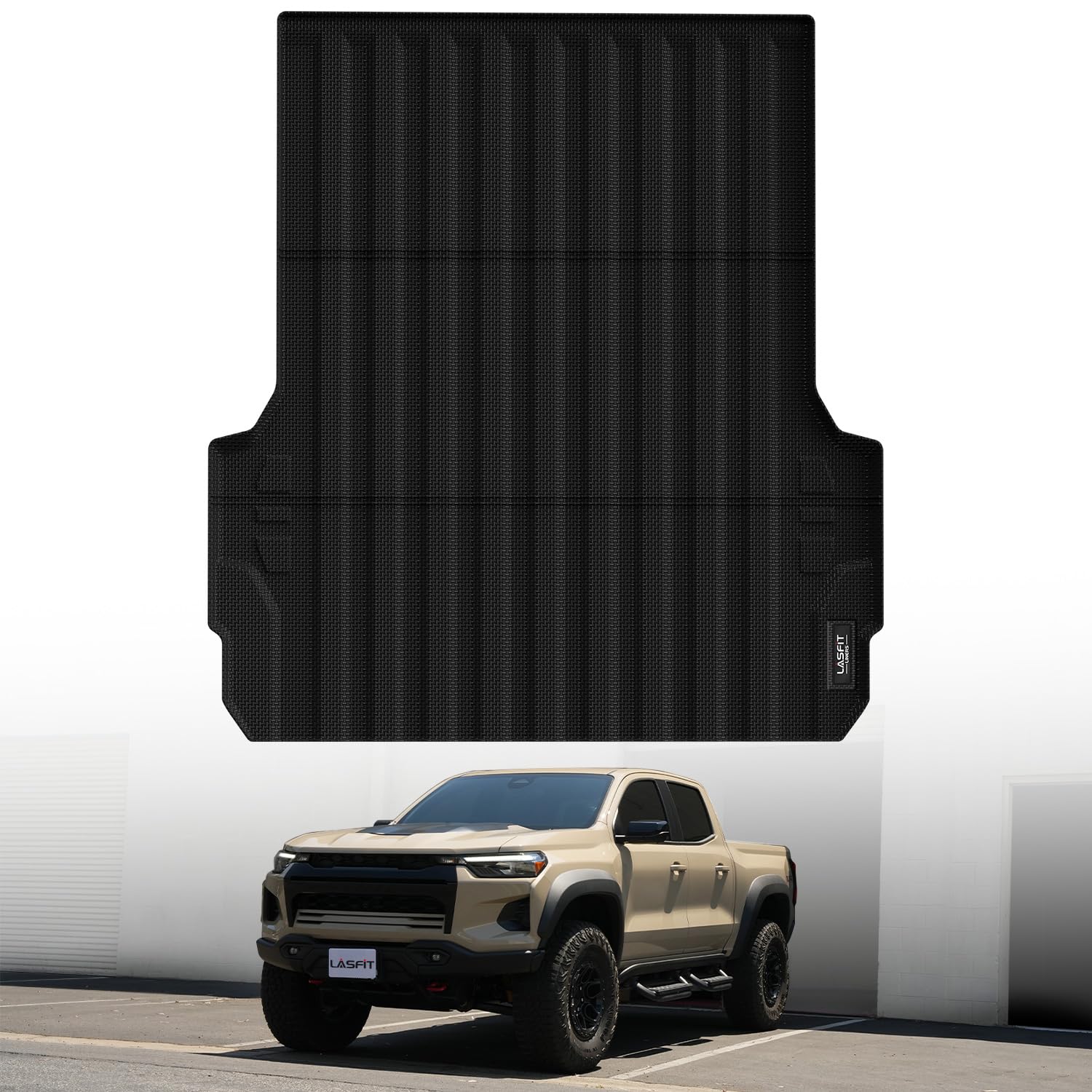 LASFIT truck bed mat custom-fit for Colorado Canyon protects bed from wear