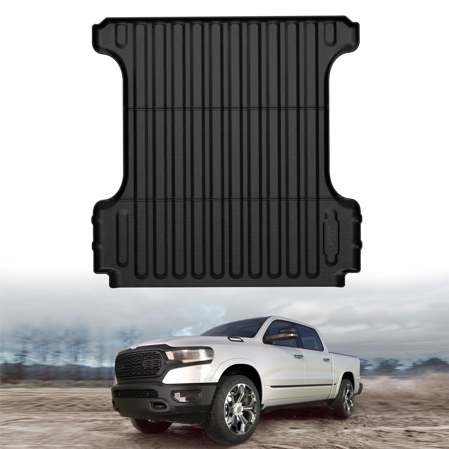 LASFIT Ram 1500 short-bed truck bed mat offers precise fit and bed protection.