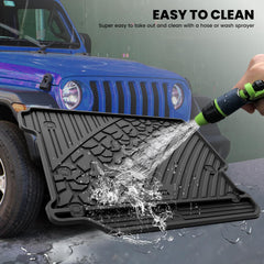 LASFIT TPE cargo liner for Jeep Wrangler JL provides soft touch and recyclable materials.
