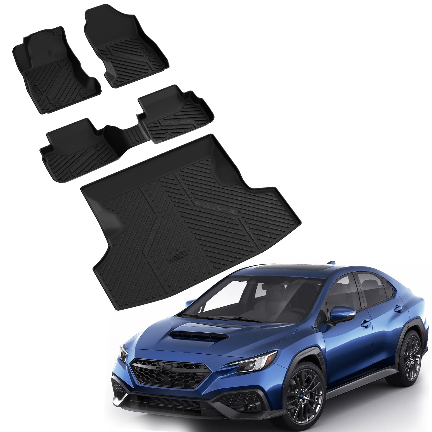 LASFIT WRX floor mats resist curling for a neat interior