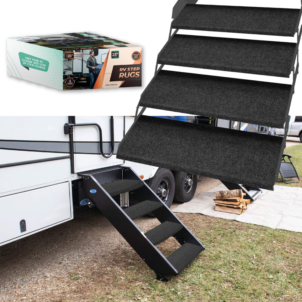 LATCH.IT RV step covers 4-pack protecting feet and reducing dirt