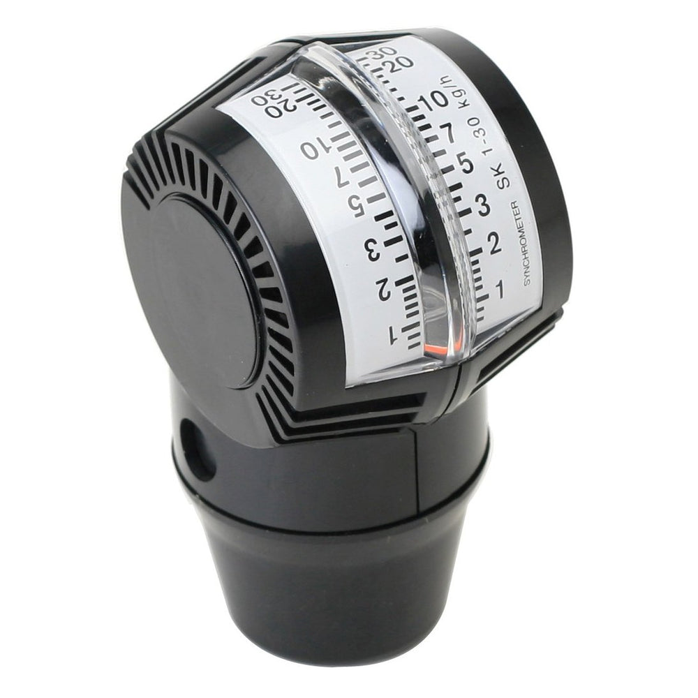 Latest Rage Deluxe Carburetor Airflow Meter front view for precise dual-carb balancing
