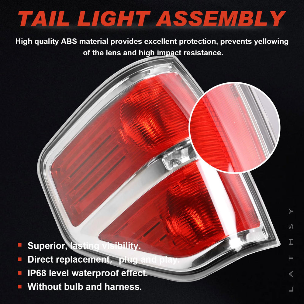 Lathsy tail light seal close-up showing gasket and seal.