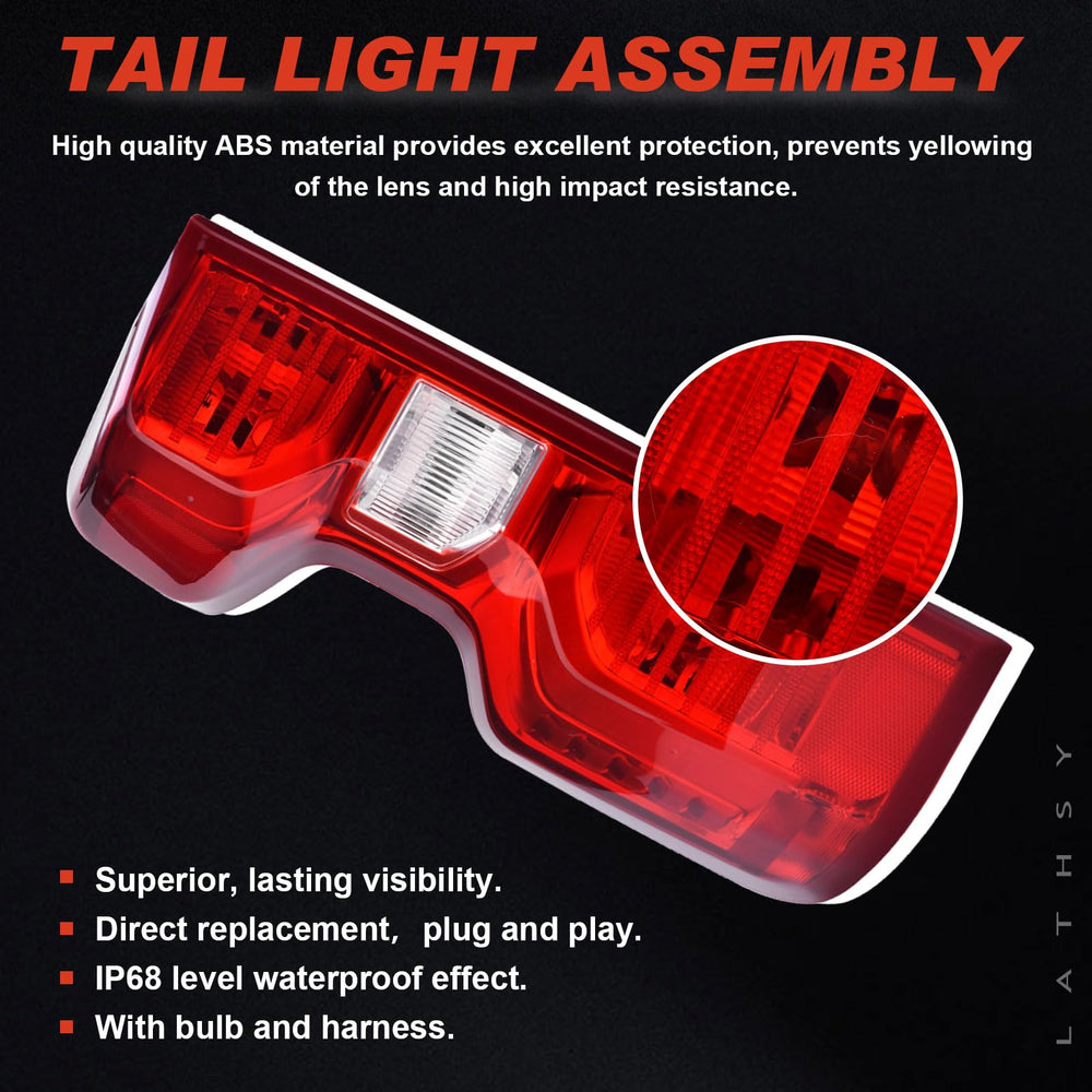 Lathsy tail light OE 84554656 reference ensures Silverado compatibility