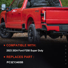 Lathsy waterproof LED tail light for Ford F-350 left rear, resists fog in harsh weather.