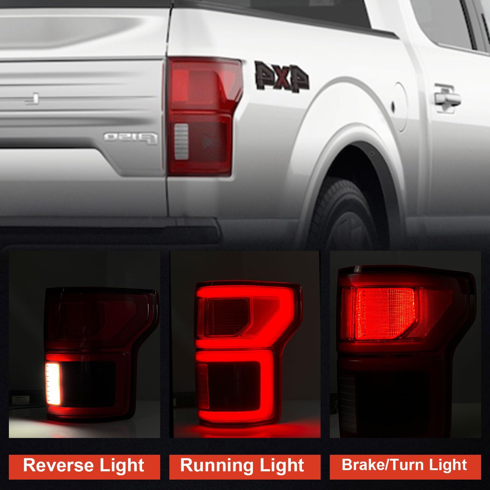 Durability and two-year warranty on Lathsy tail light for F-150.