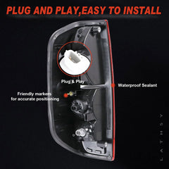 Lathsy Nissan Frontier tail-light assembly close-up showing precise fit.