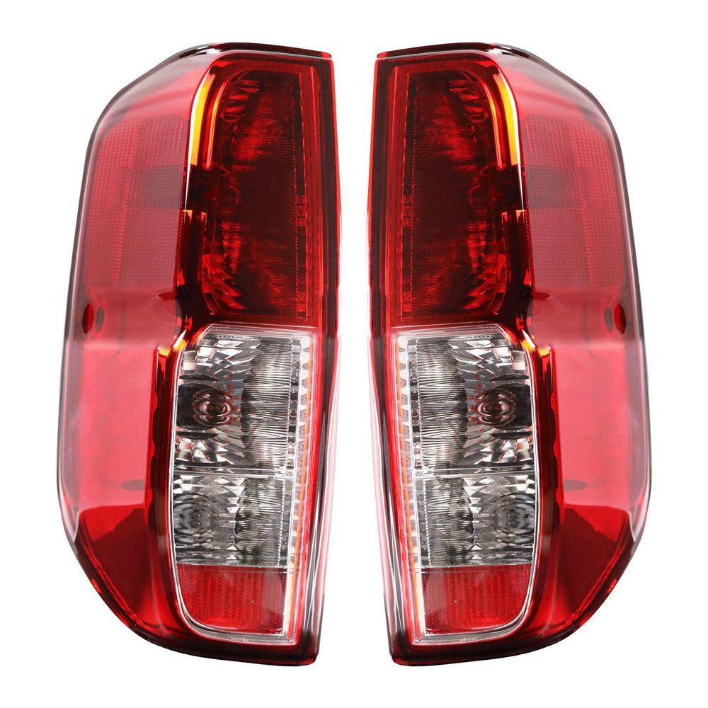 Lathsy Nissan Frontier tail light left with bulbs for quick plug-and-play replacement.