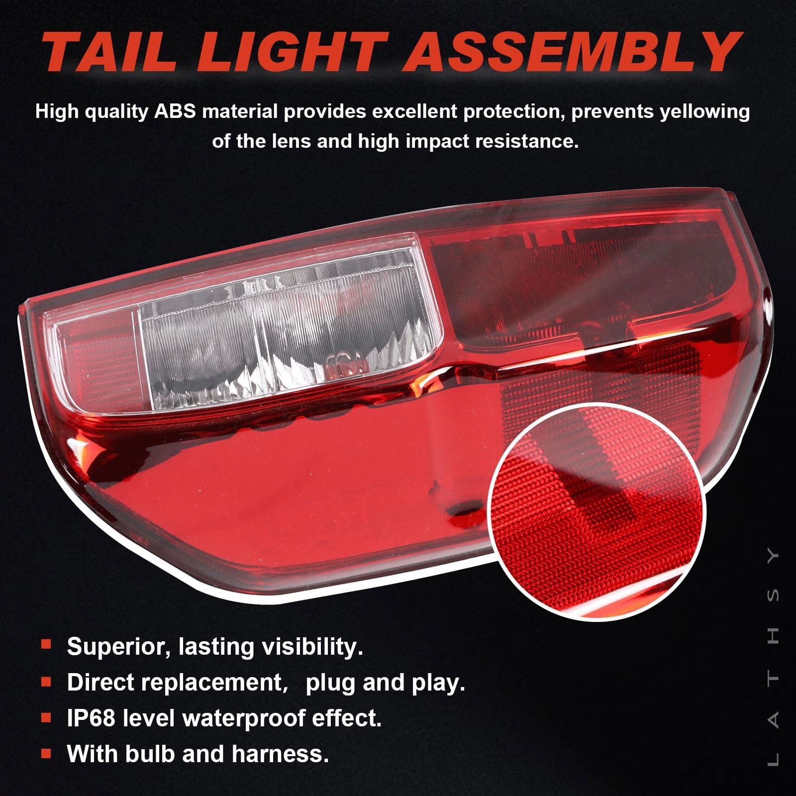 Lathsy Nissan Frontier tail-light packaging ready for safe shipment.