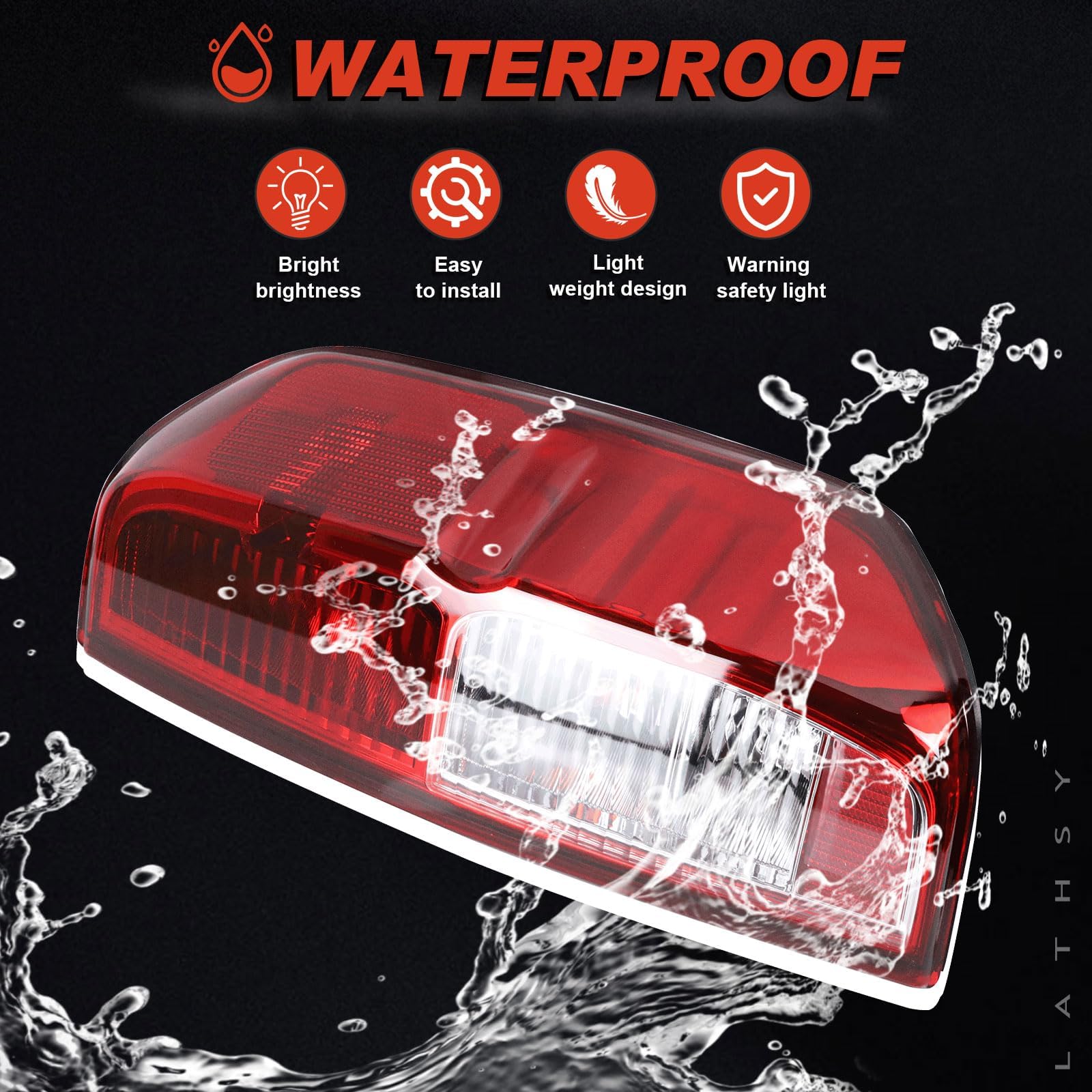 Lathsy Nissan Frontier tail light waterproof seal for weather resistance.