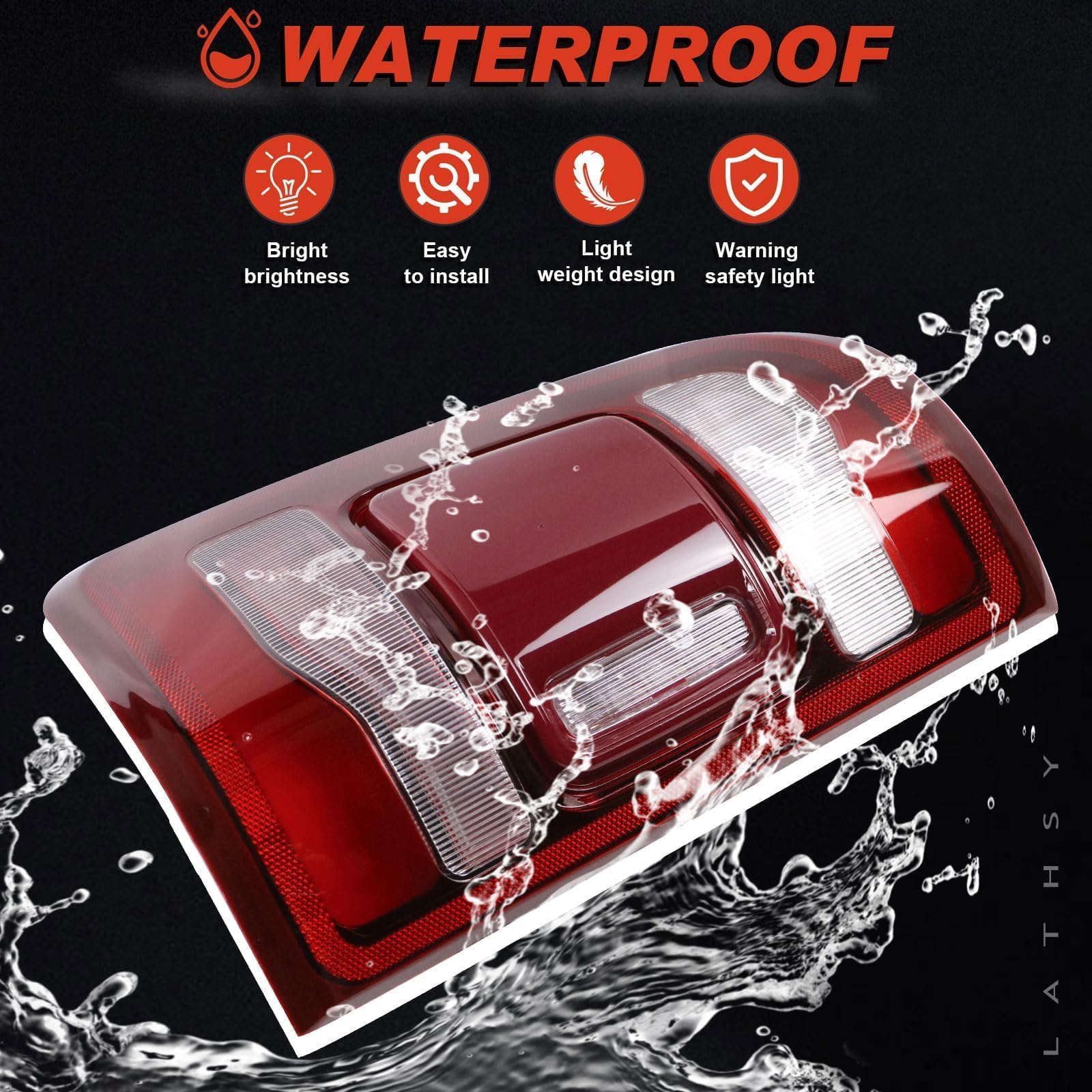Lathsy tail light seal improves weather resistance and keeps moisture out