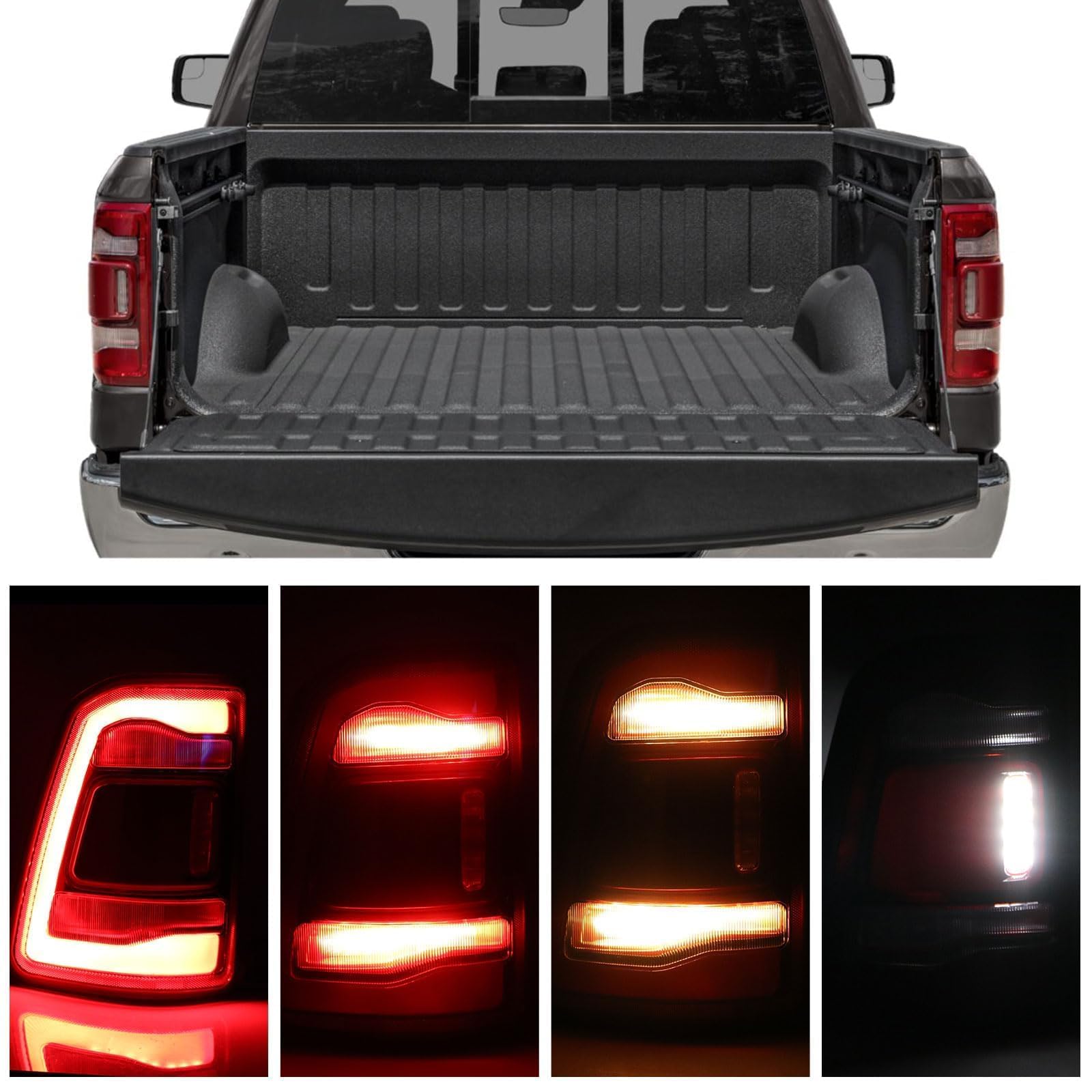 Lathsy replacement tail light for Ram 1500 with OE 68262531AH compatibility
