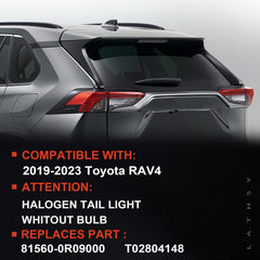 Lathsy tail light assembly on the left side mirrors OEM RAV4 styling