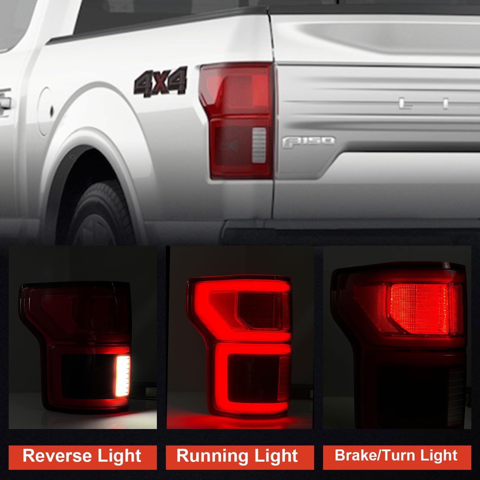 Lathsy F-150 taillamps provide crisp illumination and easy install