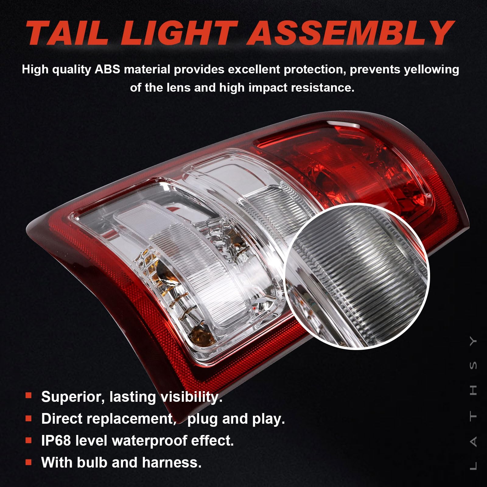 Bulb included with Lathsy tail light for Ram 1500 left