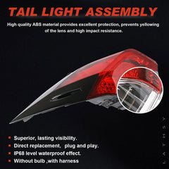 Lathsy tail light with bulb wiring harness transfer shown
