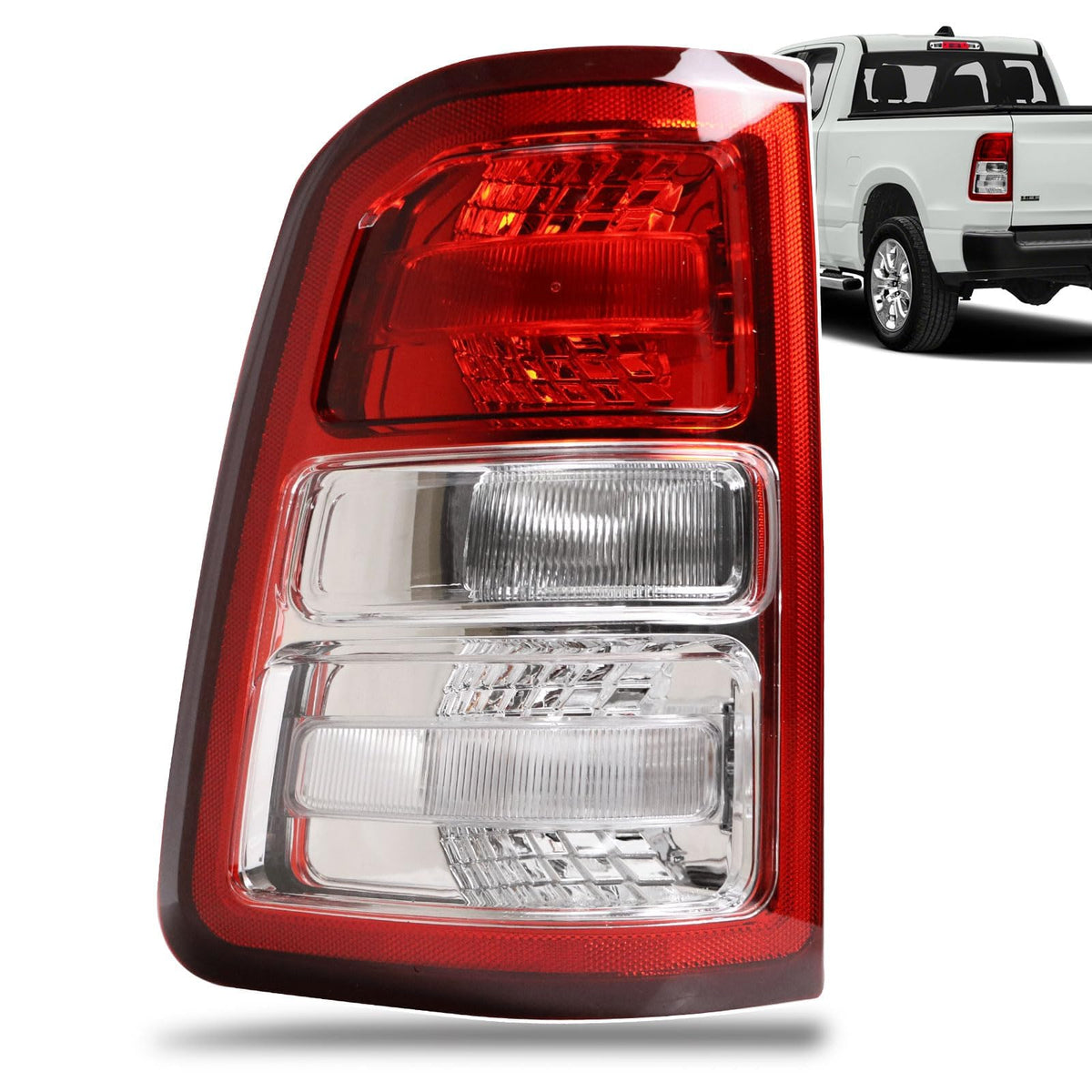 Lathsy tail light chrome bezel for 2019-2023 Ram 1500 left side, precise fit
