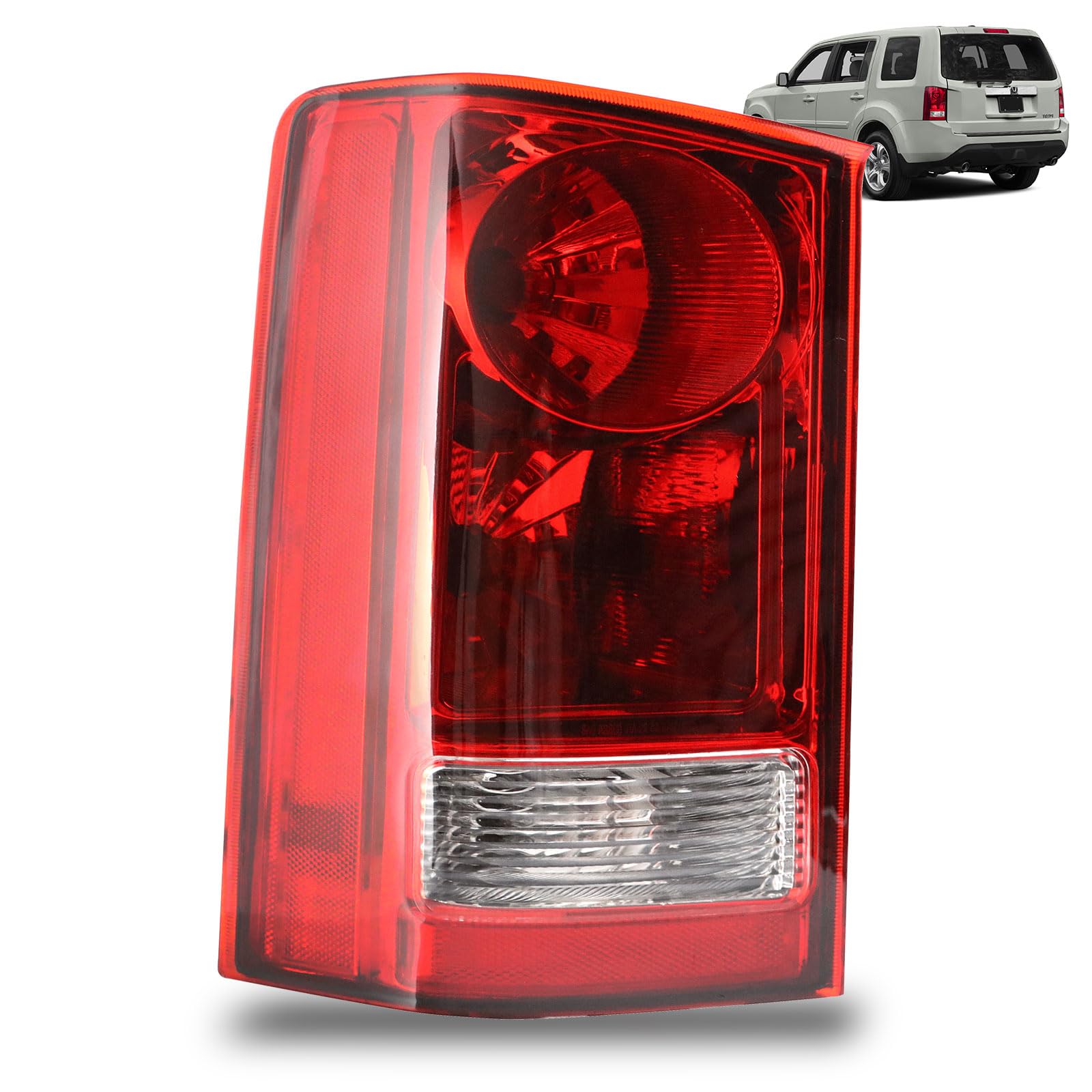 Lathsy Honda Pilot rear-left tail light with 33550szaa01 for easy install