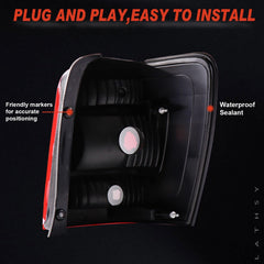 Lathsy tail light installation enables quick, tool-free replacement.