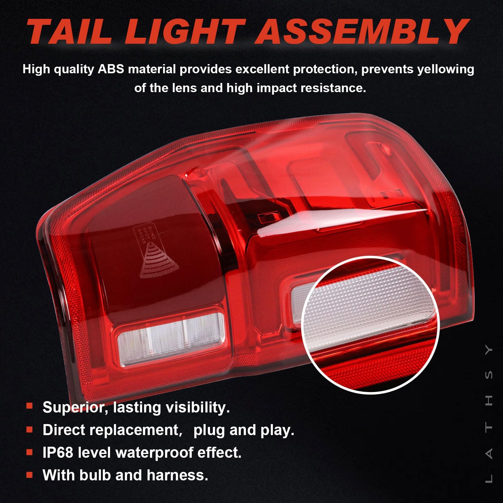 Lathsy replacement taillight for KB3Z13405G OE match on Ford Ranger.