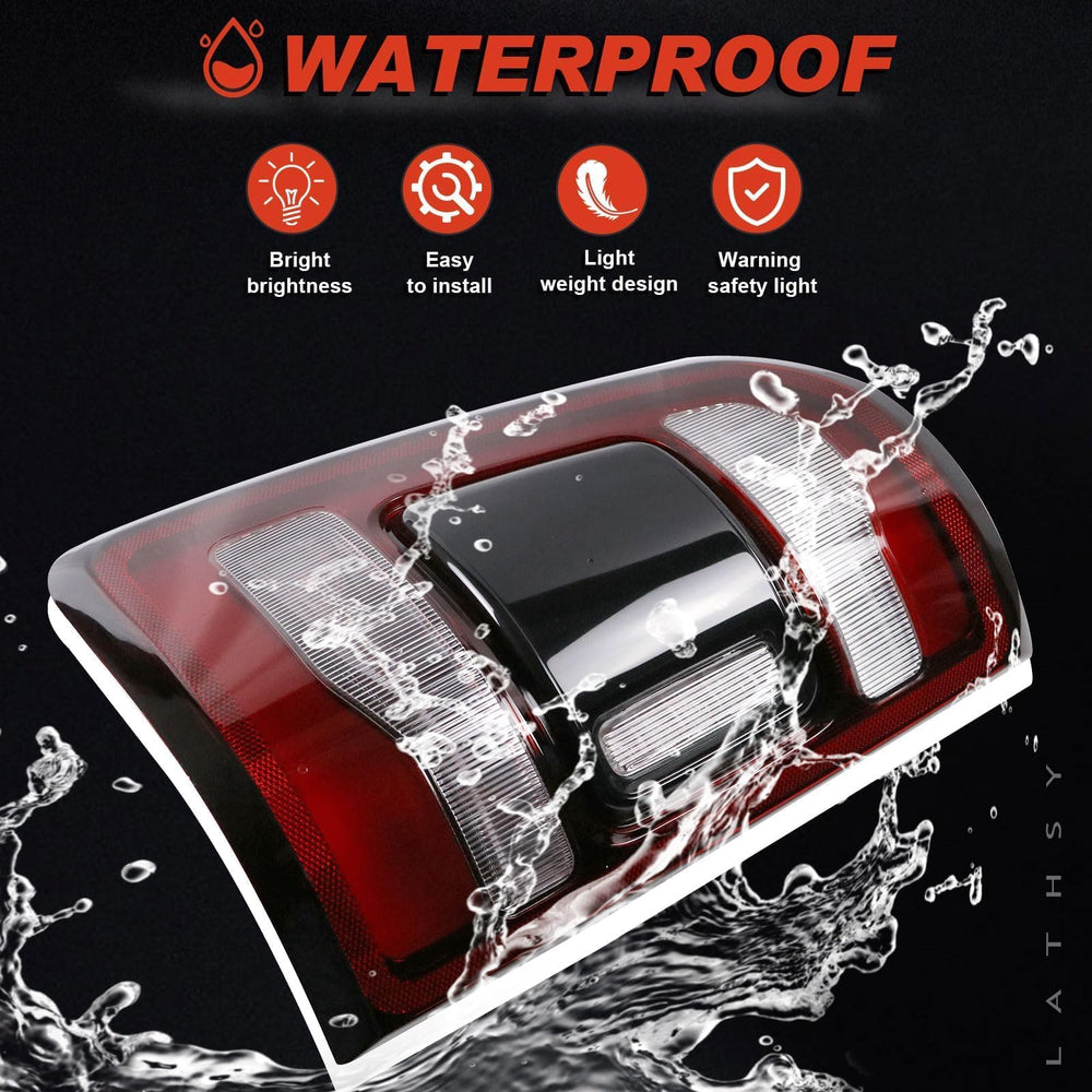 Lathsy tail light uses water-tight sealing to resist fog and moisture in harsh weather.
