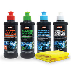 LAUCO 3-Step Step 1 rapid cut in action for heavy defect removal and prep