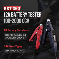 BST360 test clips clamp terminals securely for accurate readings