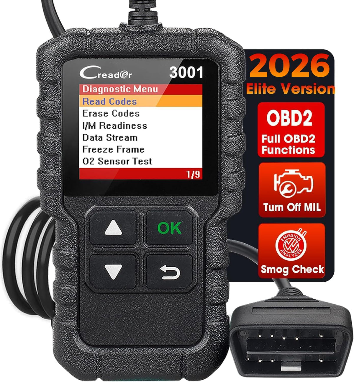 LAUNCH Creader 3001 OBD2 Scanner box for easy setup and quick diagnostics
