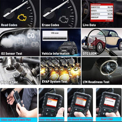 LAUNCH Creader 3001 OBD2 Scanner display with code reading and data view