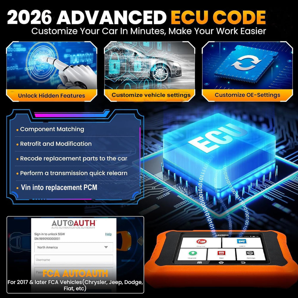LAUNCH Creader Elite V2.0 Auto VIN detects vehicle details with ease.