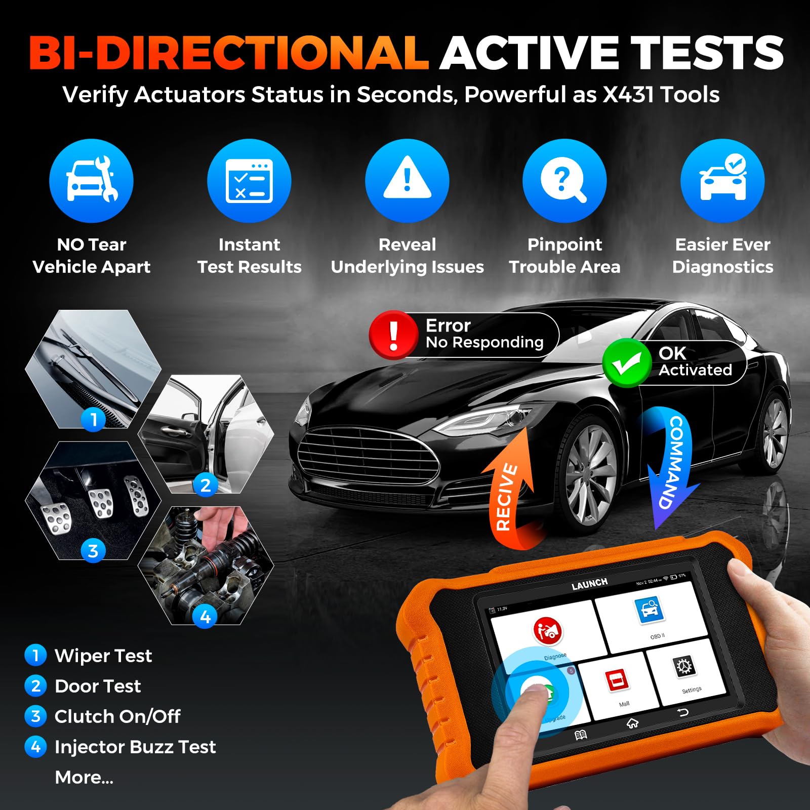 Launch Creader Elite V2 ECU code and OEM feature activation for BMW.