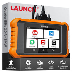 Launch Creader Elite V2 for BMW home screen shows intuitive interface for quick diagnostics.